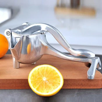 

Silver Metal Manual Juicer Fruit Press Juice Squeezer Lemon Orange Juicer Press Household Multifunctional Juicer Kitchen Tool