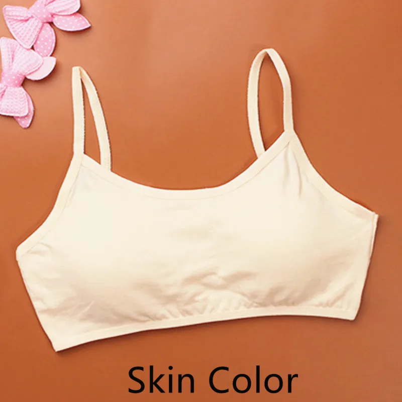 Skin Color 1 предмет, лидер продаж, нижнее белье для девочек-подростков, детский кружевной бюстгальтер без косточек для девочек, спортивный бюстгальтер для детей и подростков, одежда для подростков - Цвет: Skin Color