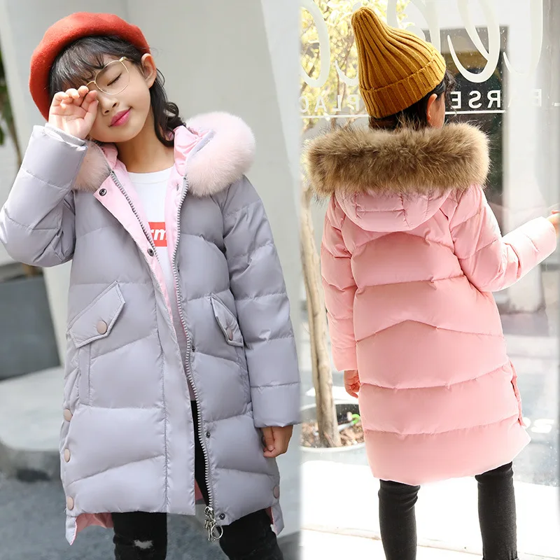 

Children'S Clothing Winter Down Coat For Girls Kids Down Coats Hooded Warm Outerwear Parka For Girls