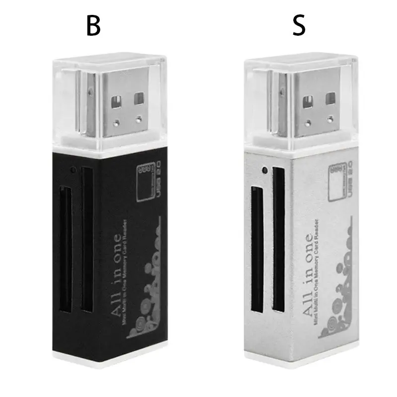 Алюминий USB Портативный 4-в-1 Адаптер для чтения карт памяти для Micro SD карты/устройство для считывания с tf-карт адаптер инструментов для использования на открытом воздухе