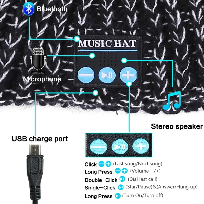Горячие Bluetooth наушники Bluetooth шляпа унисекс для женщин и мужчин мягкие теплые беспроводные наушники музыкальные наушники шляпа