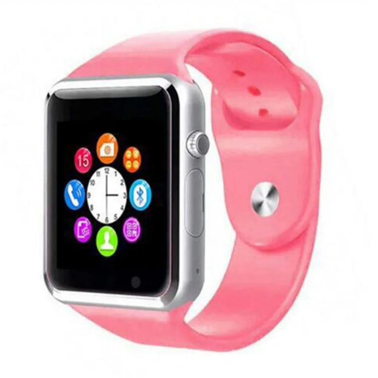Розовый A1 Smart Watch For Children Kids Baby Watch Phone 2G Sim Card Dail Call Touch Screen Waterproof Smart Clock Smartwatches - Цвет: Розовый
