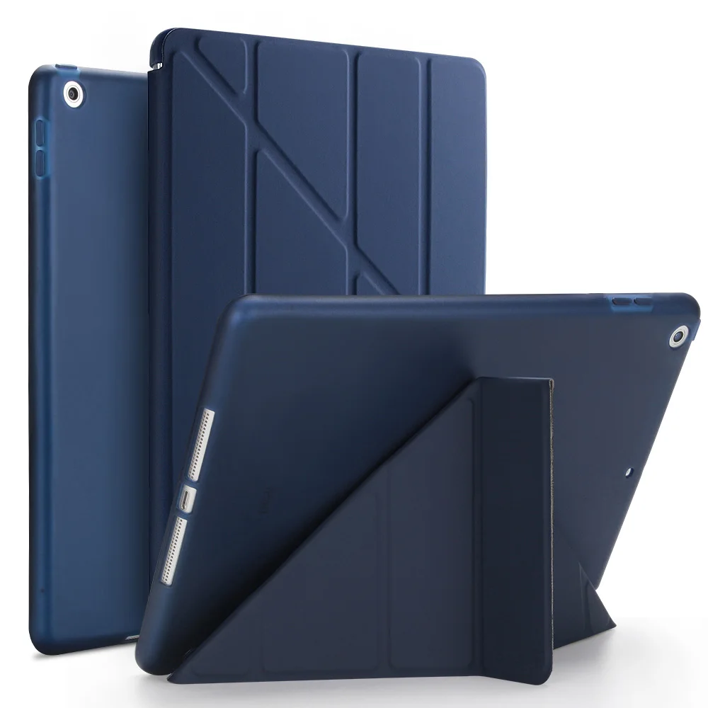 Чехол для iPad Mini 3 2 1 чехол из искусственной кожи силиконовая Мягкая задняя крышка с тройной подставкой Авто спящий смарт-чехол для iPad Mini 2