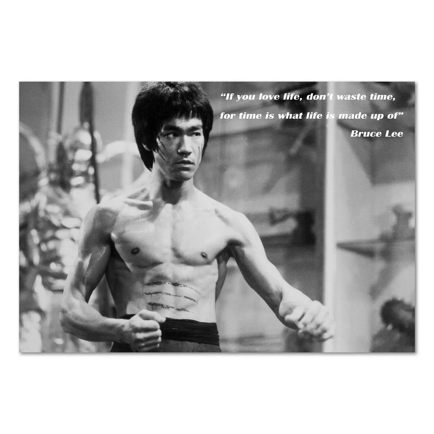 Affiche D Art En Soie De Kung Fu Citation De Motivation Rare De Bruce Lee Peinture Decorative Murale Pour La Maison Aliexpress