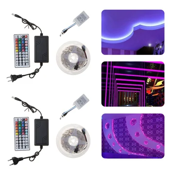 

5M 5050 RGB Flexible LED Light Strip Color Changing Lighting Decor 150 LEDs Kit + 44 Key Remote Controller