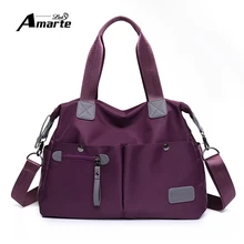Новинка года большой ёмкость для женщин сумки на плечо Высокое качество нейлон повседневное Стиль Дамы Crossbody женская сумка-тоут