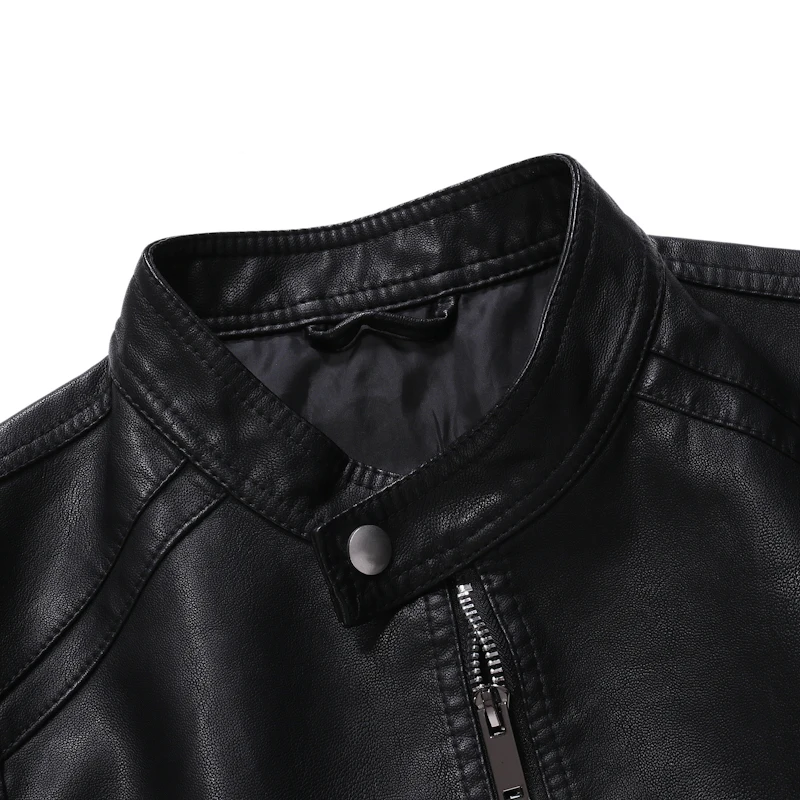 Men Faux Leather Jacket Motorcycle 5XL Men's  Jackets Black  Jaqueta De Couro Masculina Outwear Male PU Leather Coats MensZA319