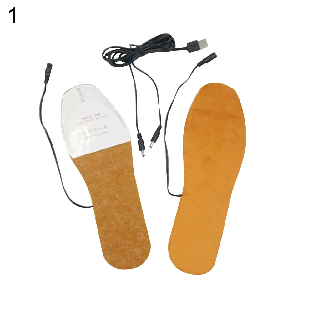 1 пара USB электрические Обогреваемые стельки для обуви спорт на открытом воздухе ног согревающий конверт Мужская и женская обувь стельки обогреватель зимний обогреватель для ног коврик