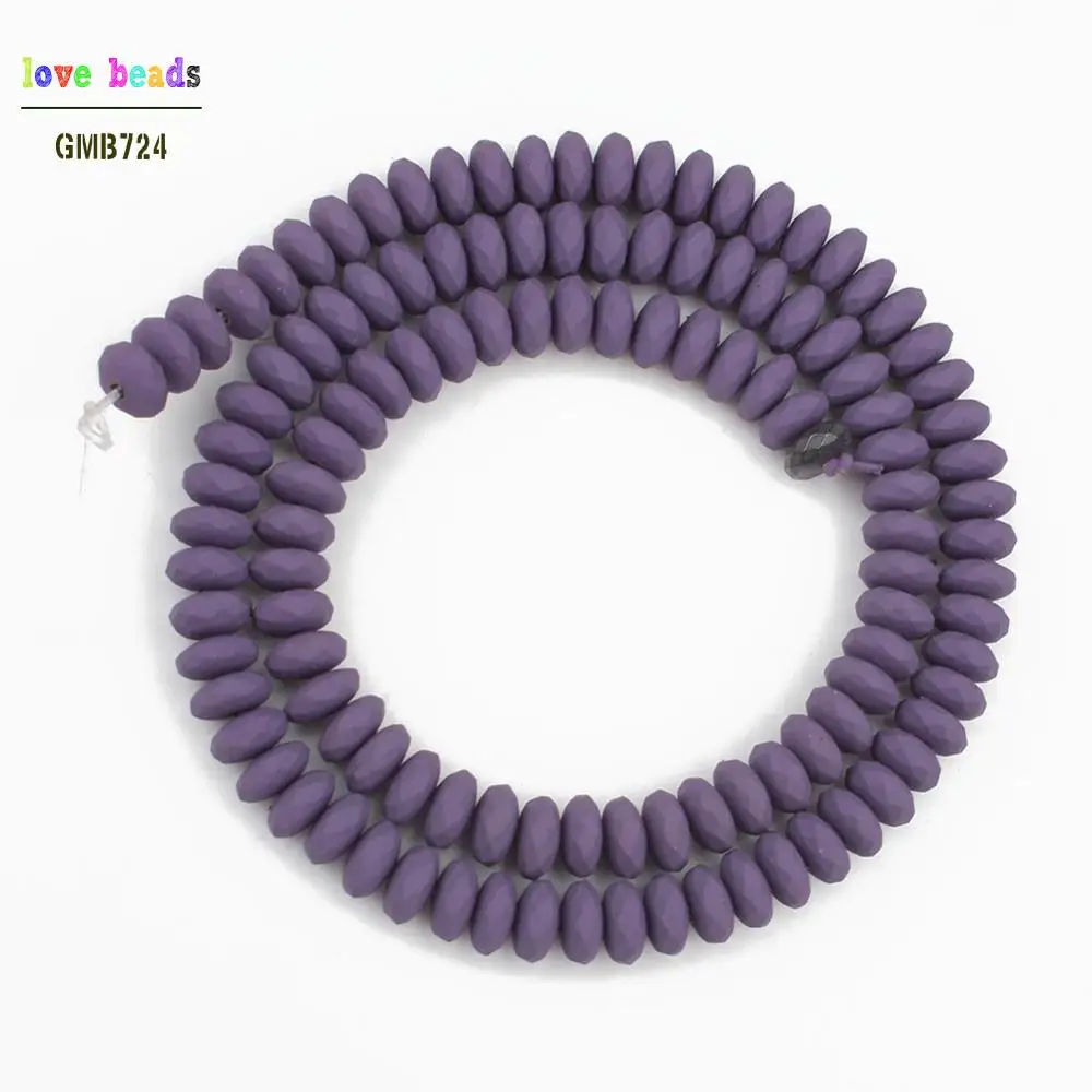 Dark Purple 6 мм натуральные бусины из гематита многоцветный резиновый камень свободные плоские бусины Rondelle для изготовления ювелирных изделий DIY браслет 15" - Цвет: Dark Purple