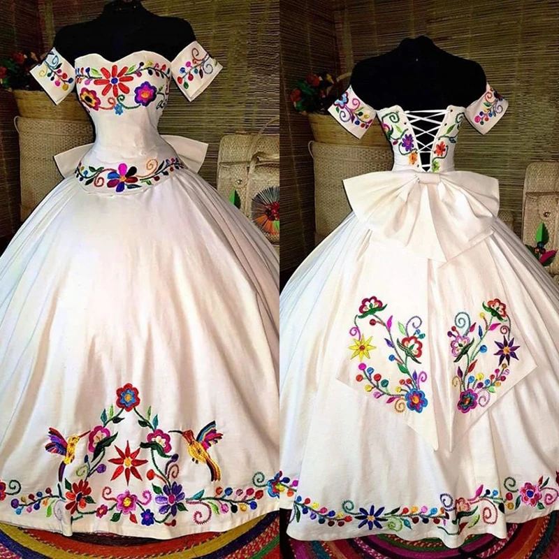 Vestido de baile de satén bordado de México, traje de Quinceañera de alta  calidad, sin hombros, para fiesta de graduación, 16, BM700, 2021|Vestidos  de quinceañera| - AliExpress