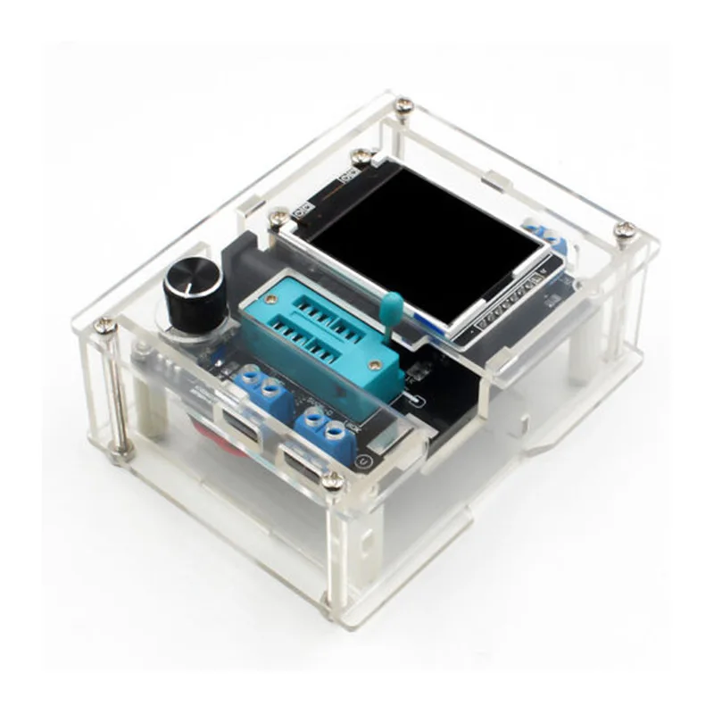 GM328 Транзистор тестер DIY Kit Полный Собранный диод емкость измеритель напряжения+ DIY акриловый чехол