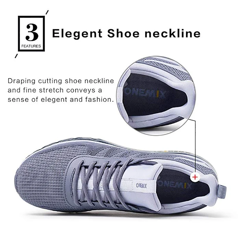 ONEMIX новые кроссовки унисекс Мужские Дышащие Беговые кроссовки амортизирующие уличные спортивные кроссовки на шнуровке прочные беговые кроссовки