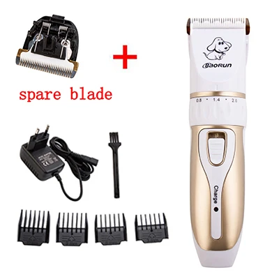 white add blade Профессиональная машинка для стрижки собак, машинка для стрижки животных, машинка для стрижки кошек, электробритва, машинка для стрижки, 110-240 В переменного тока - Цвет: white add blade