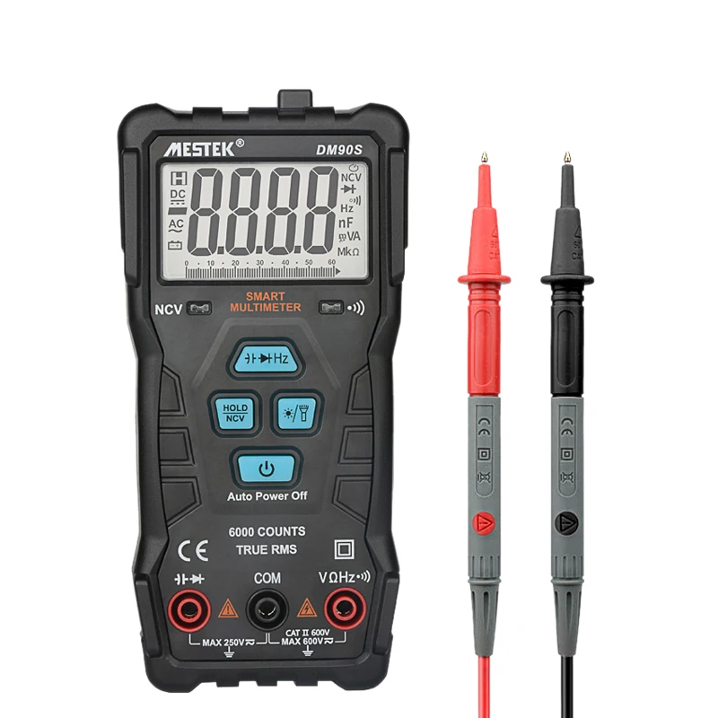 Mestek Dm90S Ncv True Rms цифровой автоматический анти-сжигание Портативный Универсальный мультиметр высокоскоростной Полный Интеллектуальный мультиметр