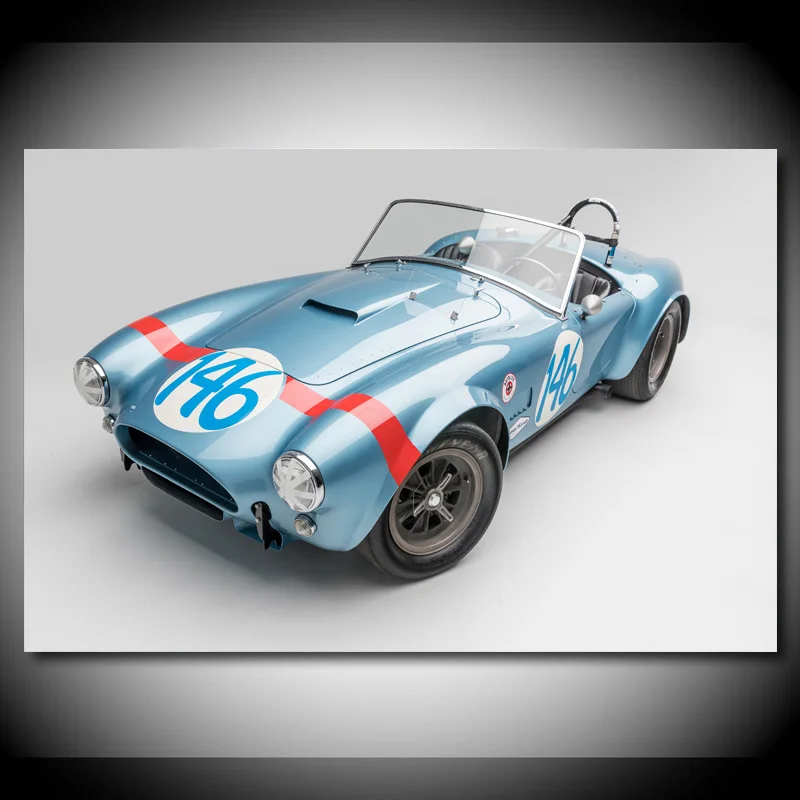 Современные художественные плакаты и принты Super Cars ретро 1964 Шелби Кобра 288 FIA
