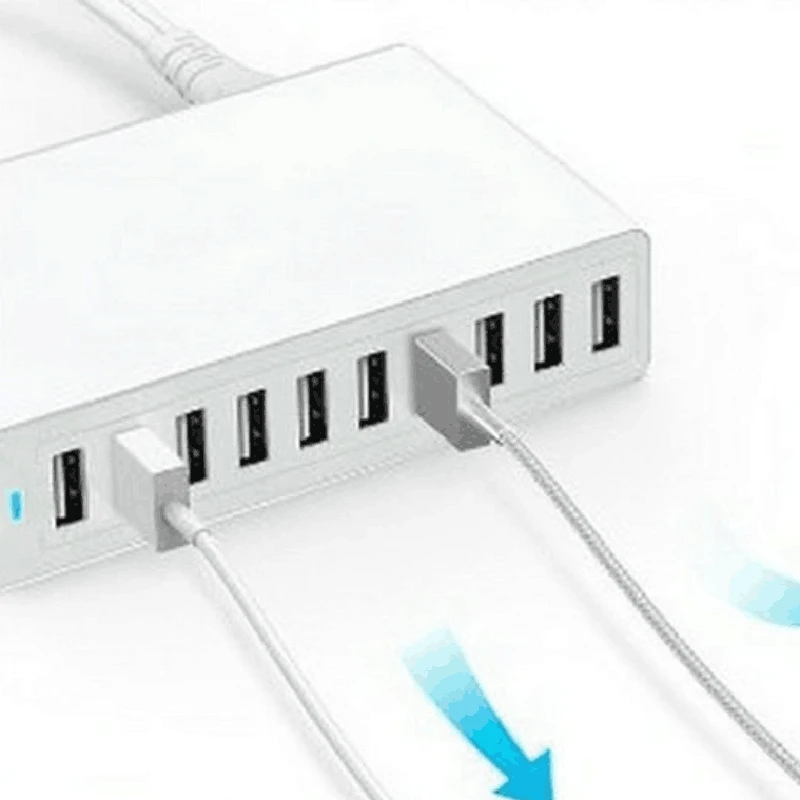 10 портов Мульти Usb зарядное устройство концентратор 50 Вт 10А быстрое Usb настенное зарядное устройство Usb зарядная станция Универсальная зарядка для мобильного телефона новинка