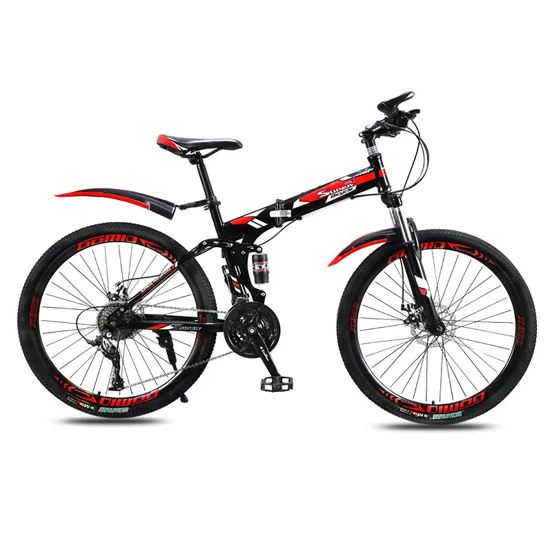 Folding Mountain Bike Bicycle Men and Women Adult Variable Speed Double Shock Absorption Adult Bicycle Off Road Folding Mountain Bike Bicycle Men and Women Adult Variable Speed Double Shock Absorption Adult Bicycle Off Road