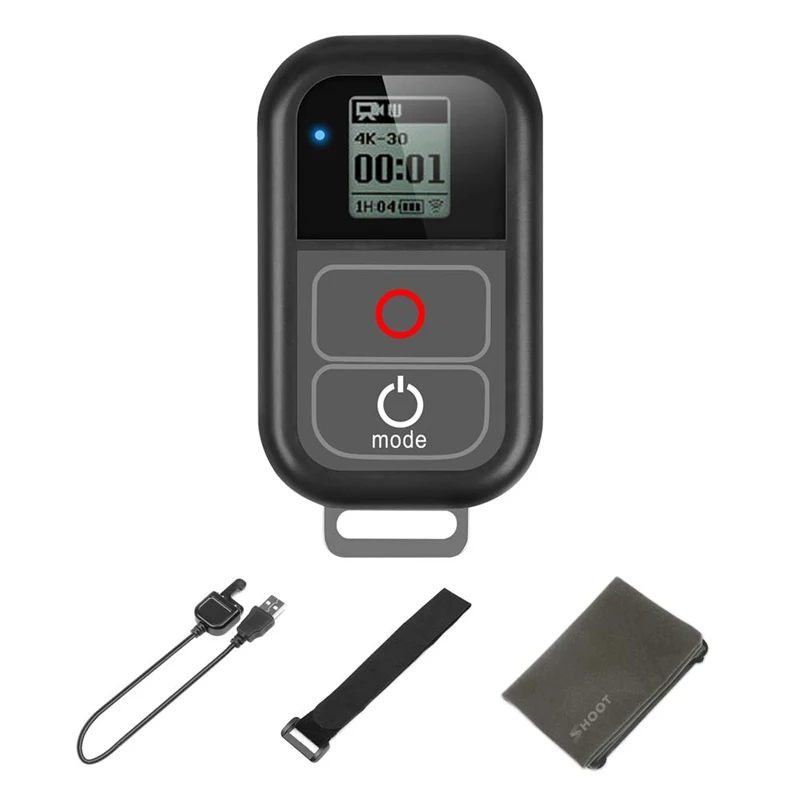 WiFi Remote Control Съемка для GoPro 8 WiFi Пульт дистанционного управления с зарядным кабелем ремешок на запястье водонепроницаемый пульт дистанционного управления для GoPro Hero 7 6 5 черный 4 3 аксессуар - Цвет: WiFi Remote Control