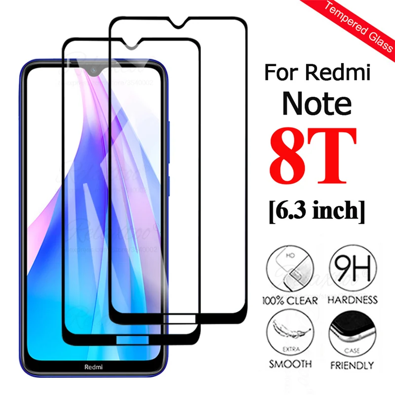 Закаленное стекло с полным покрытием для Xiaomi Redmi Note 8 t пленка защиты экрана Xiomi red mi