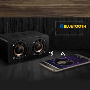 

New Arrivals Home Outdoor Use Portable Stereo Wooden HiFi Wireless Bluetooth Loudspeaker Audio Music Player Radio Soundbar