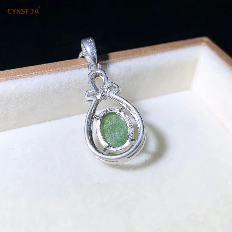 CYNSFJA Реал Certified(Hetian) нефрита Jade Jasper 925 пробы серебряные ювелирные изделия амулеты и Нефритовой подвеской, высокое качество лучшие подарки