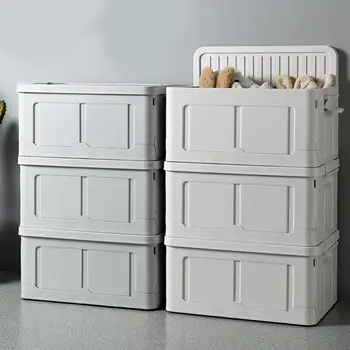 

Home Organizer Box Foldable Storage Bin Laundry Basket Closet Toy Storage Box Collapsible Stackable Plastic Containing Box