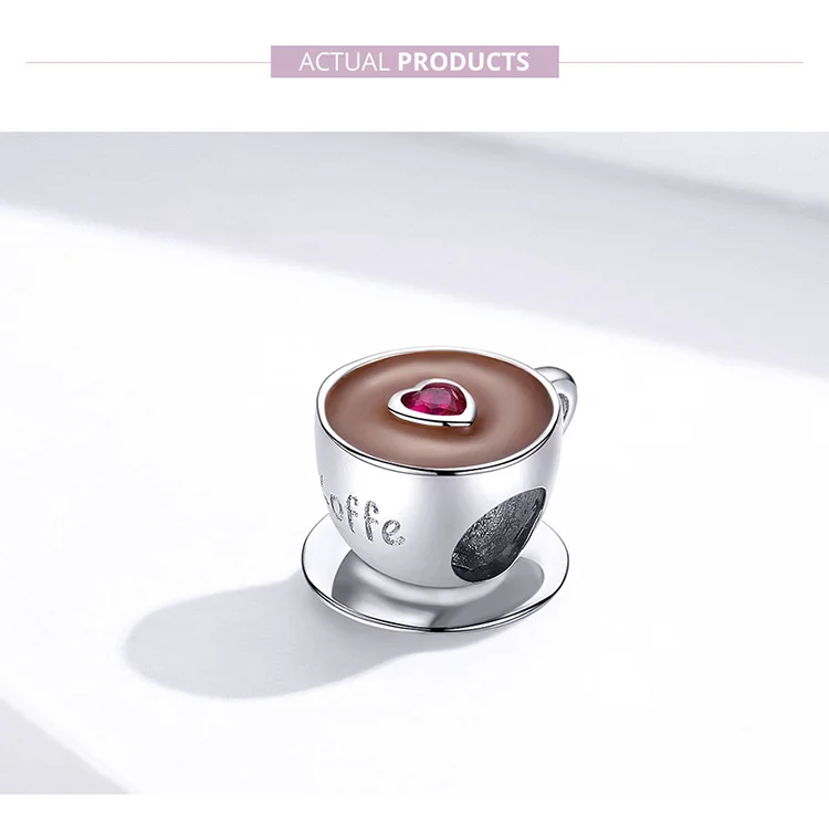 Womak fit Браслет Шарм серебро 925 пробы кофейные бусины для женщин ожерелье кулон Роскошные ювелирные украшения Пандора изготовление горячая распродажа