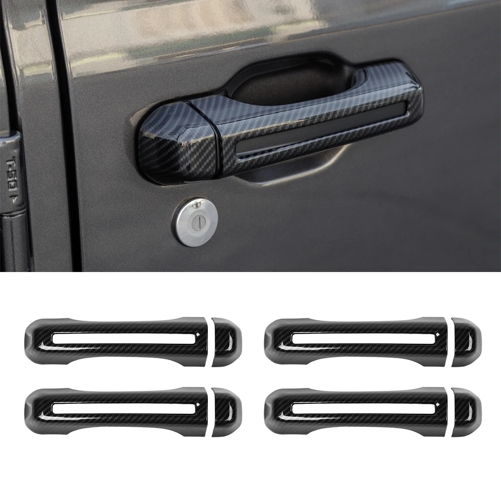 Car Door Handle Decoration Cover Trim for Jeep Wrangler JL Gladiator JT