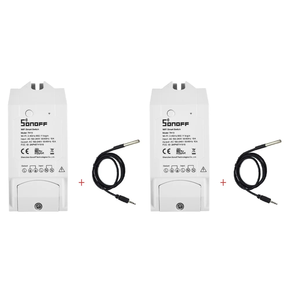 Sonoff TH10 WiFi Smart Switch Пульт дистанционного управления Смартфон Датчик температуры и влажности для умного дома wifi термостат