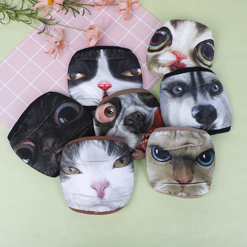 Cute Cotton Dustproof Mouth Face Mask Anime Cartoon Kpop Lucky Bear Dog Cat Women Men Muffle Face Mouth Masks