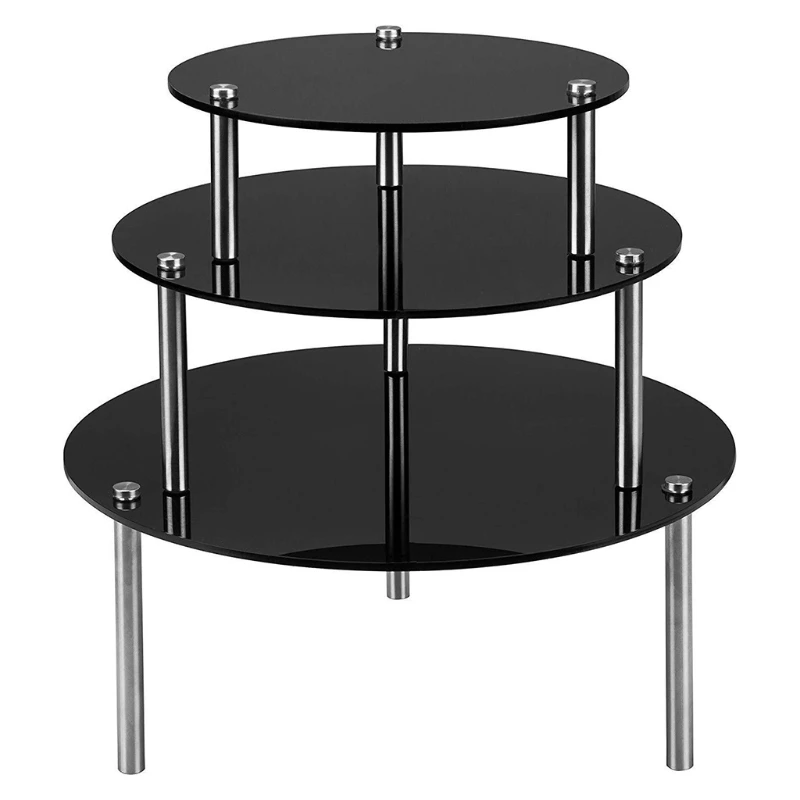 

3 Pcs/Set Round Acrylic Dessert Riser Holder Rack Bakery Cake Display Stands Serving Platter Decoration