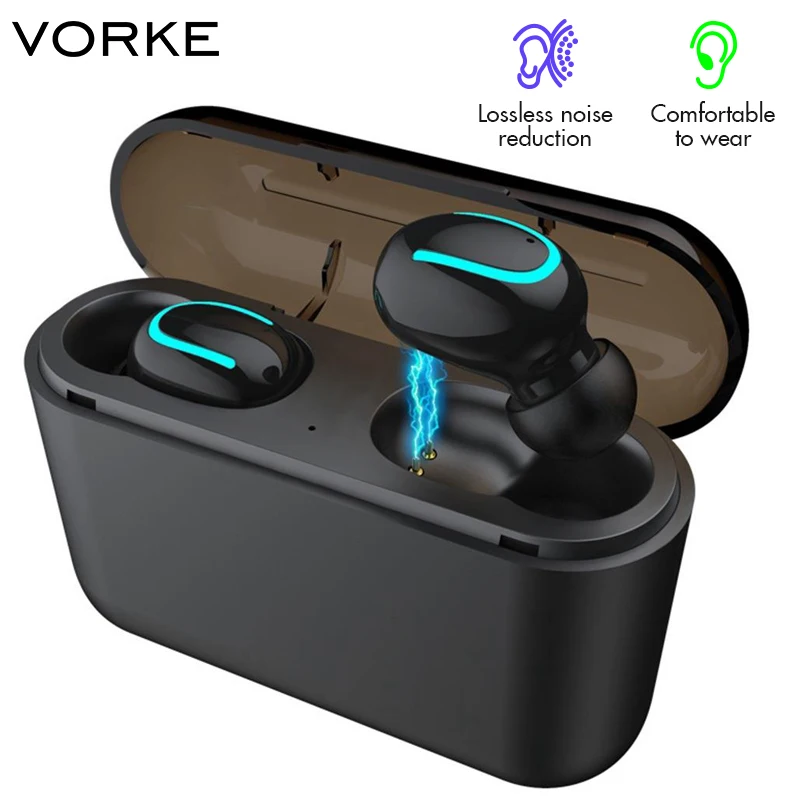 Vorke T6 TWS наушники Bluetooth 5 0 стерео IPX5 водонепроницаемые беспроводные с емкостью 1500
