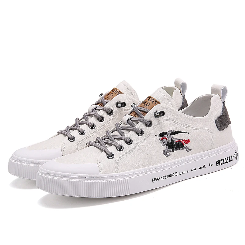 Модная мужская обувь в новом стиле Высококачественная белого цвета Прогулочная