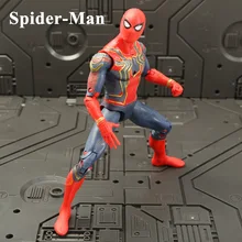18 см с изображением Человека-паука Экшн фигурки Marvel Супергерои Мститель Тор Капитан Америка кукла Железный человек Детские Рождественские подарки игрушки