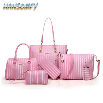 

Luxury Handbags Women Bags Designer Leather Purses And Handbags Shoulder Bag Female Bags Set 6 pic Bolsa Feminina YA-12