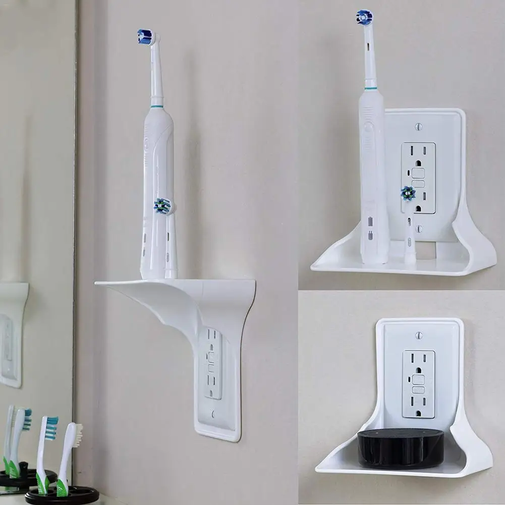 4PCS Switch Rack Tray Wall Bracket Bathroom Kitchen Rack Outlet Switch Shelf Wall Outlet Shelf Power Perch Holds Up To 10 Lbs