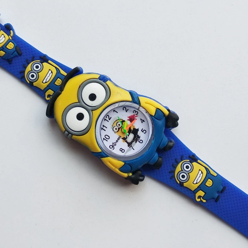 Новые часы с изображением миньона из мультфильма «Гадкий я», Детские Силиконовые кварцевые наручные часы, модные студенческие часы для мальчиков и девочек, подарки