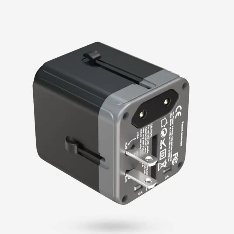 Адаптер питания Универсальный Переходник зарядное устройство 2 USB 1 C USB UK EU AU US