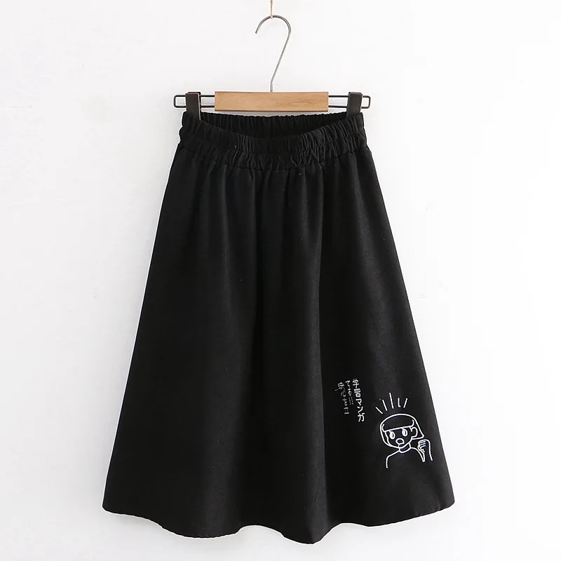 Ropa mujer faldas mujer moda mori/осенне-Весенняя юбка трапециевидной формы с рисунком в японском стиле для девочек