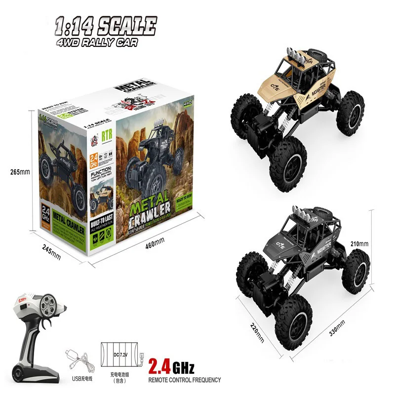 

Children 1: 14 Model Remote Control Car Toy 2.4G Charging High-Speed Off-road Climbing Off-road Car