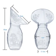 Hot Sale Manual Breast Pump Silicone Milk-sucking Collector Baby Breastfeeding Milk Saver Suction Bottle