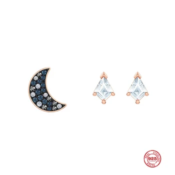 

2020 New Fashion Charm Sterling Silver Original 1:1 Copy, Star Moon Fashion Combination Stud Earrings Women Luxury Jewelry Gifts