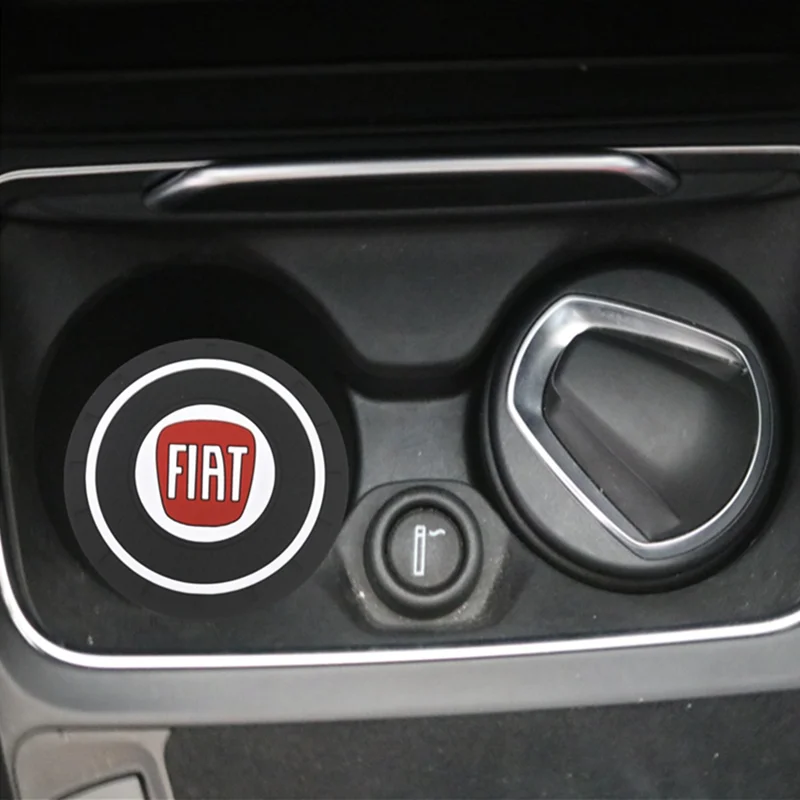 

2PCS Car Water Cup Bottle Holder Anti-slip Pad Mat for Fiat Panda Bravo Punto Linea Croma 500 595 Accesspories Car Styling