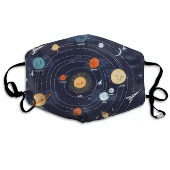 

Garde Art Studio Mask Space Rocket Planet Solar System Face Mouth Cover for Kids Girls Boys, Unique Reusable & Dust Proof