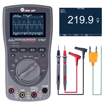 

2 in 1 Intelligent Digital Storage Oscilloscope One Key AUTO Oscilloscop Tester Multimeter 40MHz 200Msps/S 6000Counts True RMS