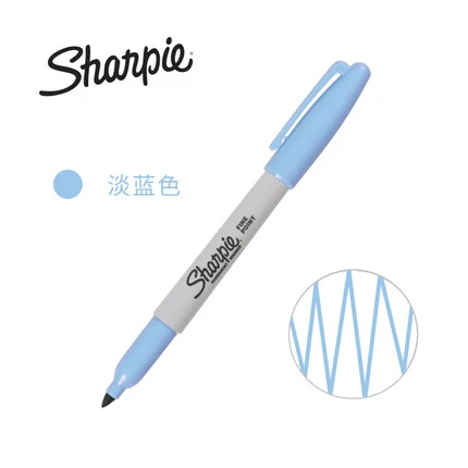 12 шт./партия, американский sanford Sharpie, перманентные маркеры, экологичный маркер, 16 цветов на выбор - Цвет: Light blue