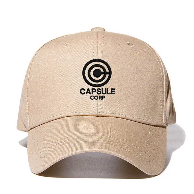 Khaki Чехол Capsule Corp. Dragon Ball Dad Hat аниме песня хлопок Бейсболка с вышивкой унисекс бейсболки мужские и женские праздничные Прямая поставка - Цвет: Khaki