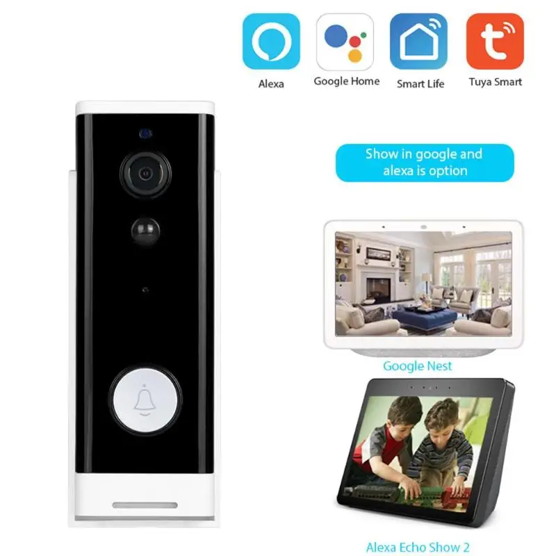 

Wireless WiFi Smart Doorbell Classic Colors and Simple Durable Design 1080p IR Night Vision IP Camera APP Control