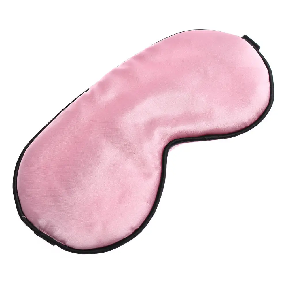 Pure Silk Sleep Eye Mask Padded Shade Cover Travel Relax Aid Eye Blindfold Shades Rest Helper Night Eyepatch 6 Colors eye mask