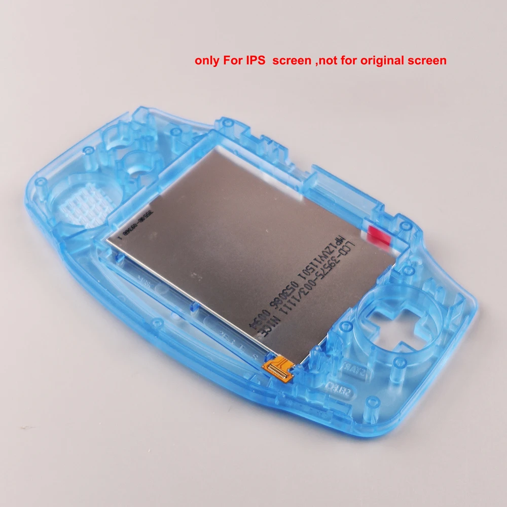 게임보이 어드밴스 게임 콘솔용 플라스틱 셸, GBA IPS V2 LCD 스크린 하이라이트 키트, 사전 절단 하우징 셸